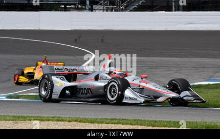 Pôle éventuel gagnant sera entrée de courant pendant 2 tour de qualifications du Grand Prix d'Indianapolis à l'Indianapolis Motor Speedway le 11 mai 2018 à Indianapolis, Indiana. Le pouvoir est un 2 fois vainqueur de la course. Photo par Larry Papke/UPI Banque D'Images