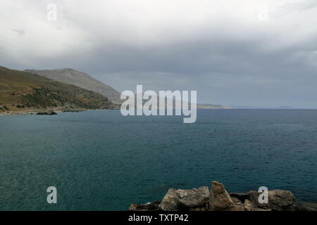 Autour de la rivière et forêt de palmiers de Preveli, sud de la Crète en Grèce Banque D'Images