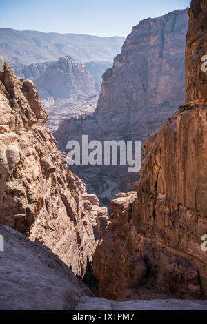 Paysage près de la Petra, Jordanie Banque D'Images