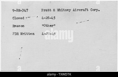 Jean René, Elston et al [Cas 9-BR-347] : cas carte fermée ; la portée et contenu : prend note de la fermeture de cas 9-BR-347. Banque D'Images