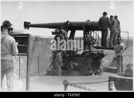 Pratt batterie ; Portée et contenu : Depuis la guerre civile, l'armée américaine a reconnu la nécessité de prévoir des défenses côtières dans le Pacifique nord-ouest le long de la rivière Columbia et dans le Puget Sound. Un certain nombre de forts, beaucoup plus en service, ont été construits à cette fin. Banque D'Images