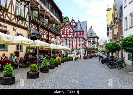 Bacharach am Rhein, Allemagne - 18 Mai 2019 :. Belle ville sur le Rhin, Mittelrhein. Rhénanie-palatinat (Rheinland-Pfalz). Banque D'Images