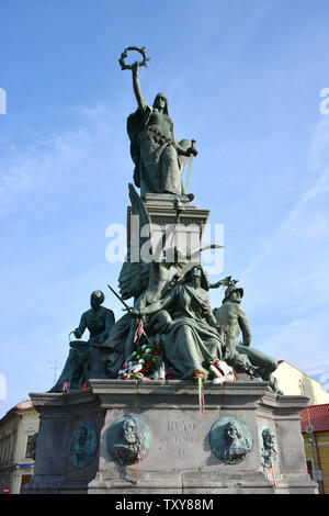 Statue de la liberté (le travail de György Zala), martyrs d'Arad monument, Arad, Roumanie Banque D'Images