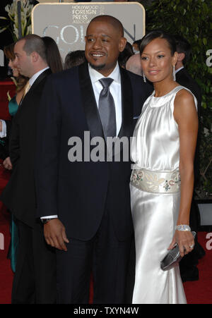 Forest Whitaker et sa femme Keisha arrivent à la 64e conférence annuelle Golden Globe Awards à Los Angeles, Californie le 15 janvier 2007. (Photo d'UPI/Jim Ruymen) Banque D'Images