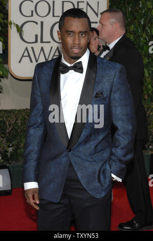 P. Diddy arrive à la 64e conférence annuelle Golden Globe Awards à Los Angeles, Californie le 15 janvier 2007. (Photo d'UPI/Jim Ruymen) Banque D'Images