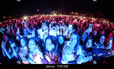 BARCELONA - 18 mai : la foule lors d'un concert au Festival pop de Primavera le 18 mai 2019 à Barcelone, Espagne. Banque D'Images