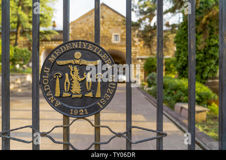 Ankara/Turkey-June 16 2019 : l'entrée du Musée des civilisations anatoliennes (Anadolu Medeniyetleri Muzesi) Banque D'Images