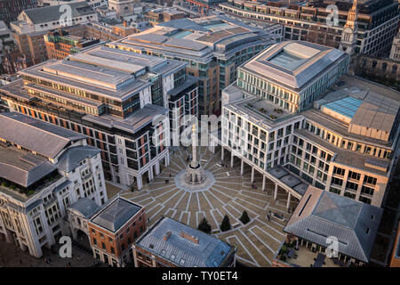 Vue aérienne de la colonne Paternoster à Londres, Royaume-Uni Banque D'Images