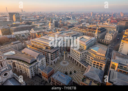 Vue aérienne de la colonne Paternoster à Londres, Royaume-Uni Banque D'Images