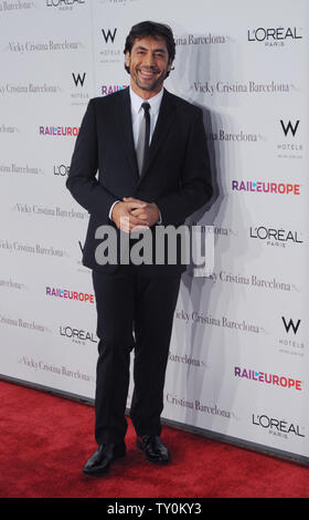 L'acteur espagnol Javier Bardem, un acteur dans réalisateur Woody Allen's nouvelle comédie romantique motion photo 'Vicky Cristina Barcelona', assiste à la première du film à Los Angeles le 4 août 2008. (Photo d'UPI/Jim Ruymen) Banque D'Images