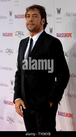 L'acteur espagnol Javier Bardem, un acteur dans réalisateur Woody Allen's nouvelle comédie romantique motion photo 'Vicky Cristina Barcelona', assiste à la première du film à Los Angeles le 4 août 2008. (Photo d'UPI/Jim Ruymen) Banque D'Images