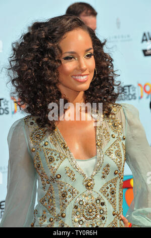 LOS ANGELES, CA. 28 juin 2009 : Alicia Keys au BET Awards 2009 (Black Entertainment Television) au Shrine Auditorium. © 2009 Paul Smith / Featureflash Banque D'Images