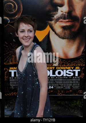 L'actrice Jenna Malone assiste à la première de the motion picture drame biographique 'le soliste', sur le terrain les studios Paramount à Los Angeles le 20 avril 2009. (Photo d'UPI/Jim Ruymen) Banque D'Images