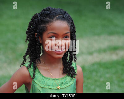 Yara Shahidi, un acteur dans la comédie dramatique cinéma 'Imagine', qui assiste à la première du film sur les Studios Paramount lot de Los Angeles le 6 juin 2009. (Photo d'UPI/Jim Ruymen) Banque D'Images