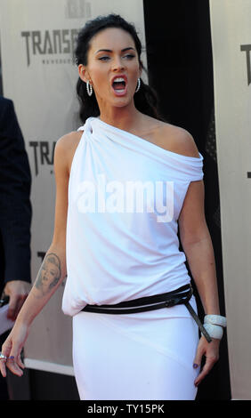 L'actrice Megan Fox, qui stars dans le film de science-fiction 'Transformers : Revenge of the Fallen' assiste à la première du film à Los Angeles le 22 juin 2009. (Photo d'UPI/Jim Ruymen) Banque D'Images