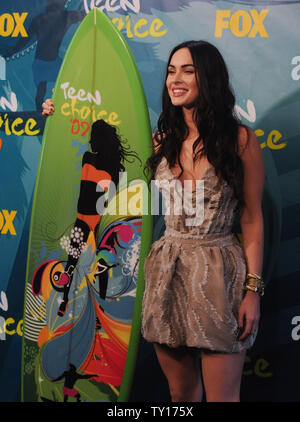 L'actrice Megan Fox apparaît en coulisses après obtention de la belle de l'année aux Teen Choice Awards 2009 à Los Angeles l'enregistrement le 9 août 2009. UPI/Jim Ruymen Banque D'Images