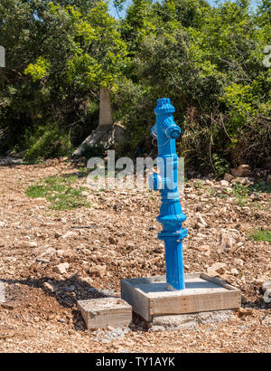 Incendie bleu nouvellement installé en Croatie Banque D'Images