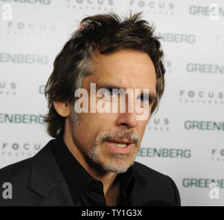 Ben Stiller, un acteur dans la comédie du cinéma 'Greenberg', assiste à la première du film à Los Angeles le 18 mars 2010. UPI/Jim Ruymen Banque D'Images