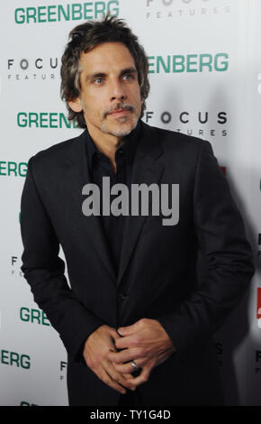 Ben Stiller, un acteur dans la comédie du cinéma 'Greenberg', assiste à la première du film à Los Angeles le 18 mars 2010. UPI/Jim Ruymen Banque D'Images