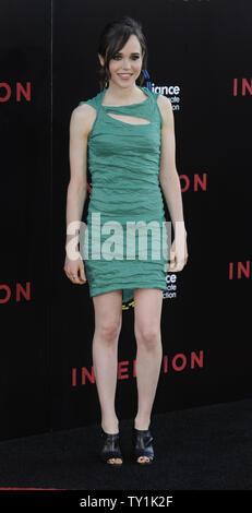 Ellen Page acteur assiste à la première du film 'Création' à Los Angeles le 13 juillet 2010. UPI Photo/ Phil McCarten Banque D'Images