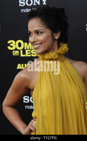 Dilshad Vadsaria, un acteur dans la motion picture comédie crime '30 minutes ou moins", assiste à la première du film au Grauman's Chinese Theatre dans la section Hollywood de Los Angeles le 8 août 2011. UPI/Jim Ruymen Banque D'Images