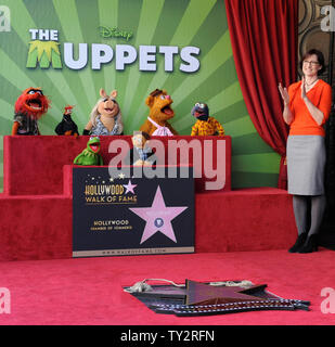 La Jim Henson Company chef Lisa Henson assiste à la cérémonie de dévoilement d'honorer inimitable Muppets Les Muppets avec le 2,466ème étoile sur le Hollywood Walk of Fame à Los Angeles le 20 mars 2012. UPI/Jim Ruymen Banque D'Images