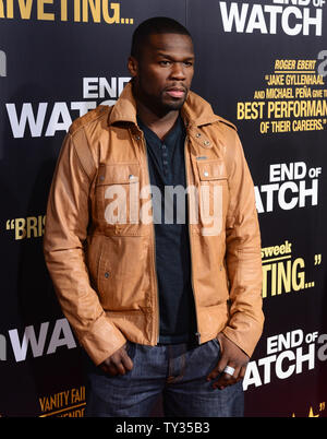 Curtis James Jackson alias 50 Cent assiste à la première de the motion picture 'thriller Fin de Watch', au Regal Cinemas L.A. Vivre à Los Angeles le 17 septembre 2012. UPI/Jim Ruymen Banque D'Images