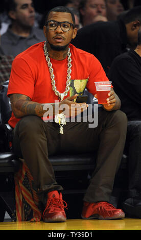Le jeu garde les Lakers de Los Angeles et les Rockets de Houston jouer dans un match de basket-ball NBA à Los Angeles le 18 novembre 2012. UPI/Lori Shepler Banque D'Images