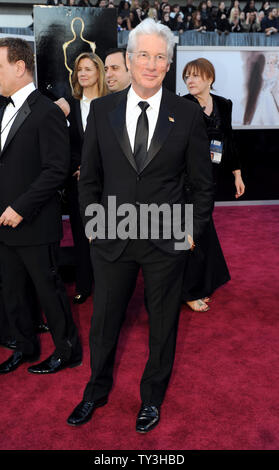 Richard Gere arrive sur le tapis rouge lors de la 85e soirée des Oscars à Hollywood et les Highlands Center dans la section Hollywood de Los Angeles le 24 février 2013. UPI/Kevin Dietsch Banque D'Images