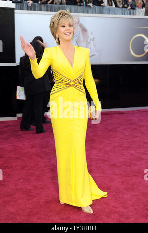 Jane Fonda arrive sur le tapis rouge lors de la 85e soirée des Oscars à Hollywood et les Highlands Center dans la section Hollywood de Los Angeles le 24 février 2013. UPI/Kevin Dietsch Banque D'Images