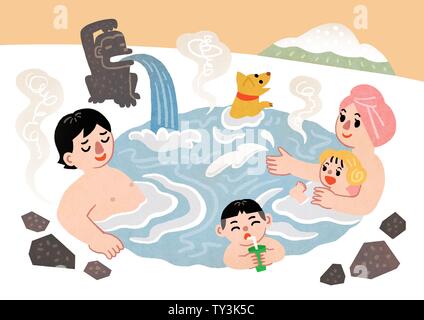 Famille heureuse d'avoir du bon temps en hiver. Profiter de leurs vacances en famille 006 vector illustration Illustration de Vecteur