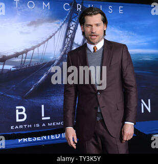 L'acteur danois Nikolaj Coster-Waldau, un acteur dans le film à suspense de science-fiction 'Oblivion', assiste à la première du film au Théâtre Dolby dans la section Hollywood de Los Angeles le 10 avril 2013. UPI/Jim Ruymen Banque D'Images