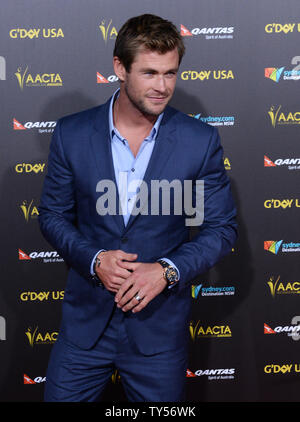 L'acteur Chris Hemsworth assiste au G'DAY USA comprennent l'AACTA gala International Awards au Hollywood Palladium de Los Angeles le 31 janvier 2015. Photo par Jim Ruymen/UPI Banque D'Images