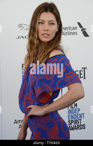 L'actrice Jessica Biel assiste à la 31e annual Film Independent Spirit Awards à Santa Monica, Californie le 27 février 2016. Photo par Jim Ruymen/UPI Banque D'Images