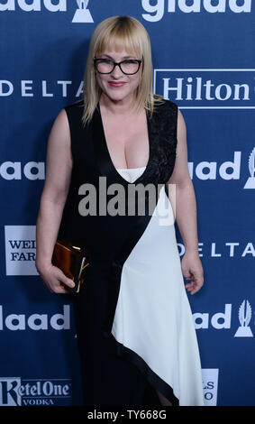 L'actrice Patricia Arquette assiste à la 27e assemblée annuelle GLAAD Media Awards au Beverly Hilton Hotel à Beverly Hills, Californie le 2 avril 2016. Photo par Jim Ruymen/UPI Banque D'Images