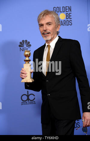 Billy Bob Thornton, gagnant du prix pour la meilleure performance par un acteur dans une série télévisée - Drame apparaît en coulisses au cours de la 74e assemblée annuelle Golden Globe Awards au Beverly Hilton Hotel à Beverly Hills, Californie le 8 janvier 2017. Photo par Jim Ruymen/UPI Banque D'Images