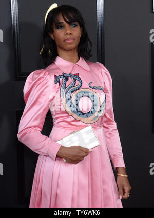 Santigold Singer arrive pour la 59e cérémonie annuelle de remise des prix Grammy tenue au Staples Center de Los Angeles le 12 février 2017. Photo par Jim Ruymen/UPI Banque D'Images