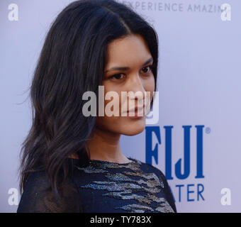 Julia Jones acteur assiste à la première de the motion picture 'crime' de Wind River au théâtre à l'hôtel en centre-ville de Los Angeles le 26 juillet 2017. Scénario : Un agent du FBI équipes avec un vétéran de la ville de tracker jeu enquêter sur un meurtre qui a eu lieu sur une réserve amérindienne. Photo par Jim Ruymen/UPI Banque D'Images