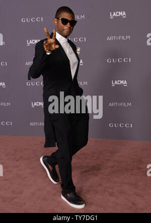 Chanteur Usher participe à la septième conférence annuelle de l'Art LACMA +Film gala artiste Mark Bradford et le réalisateur George Lucas au Los Angeles County Museum of Art de Los Angeles le 4 novembre 2017. Photo par Jim Ruymen/UPI Banque D'Images