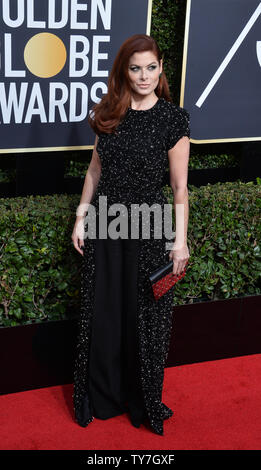 Debra Messing acteur assiste à la 75e assemblée Golden Globe Awards au Beverly Hilton Hotel à Beverly Hills, Californie le 7 janvier 2018. Photo par Jim Ruymen/UPI Banque D'Images