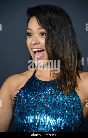 Gina Rodriguez Acteur assiste à la première de the motion picture sci-fi 'Thriller' Annihilation au Regency Village Theatre dans la section de Westwood Los Angeles le 13 février 2018. Scénario : Après le mari d'un biologiste disparaît, elle s'inscrit à une dangereuse expédition secrète, dans une zone de catastrophe écologique, où les lois de la nature ne s'appliquent pas. Photo par Jim Ruymen/UPI Banque D'Images