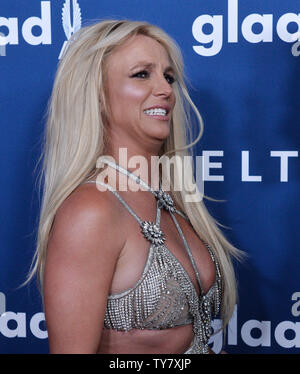 Honoree Britney Spears assiste à la 29e assemblée annuelle GLAAD Media Awards au Beverly Hilton Hotel à Beverly Hills, Californie le 12 avril 2018. Photo par Jim Ruymen/UPI Banque D'Images