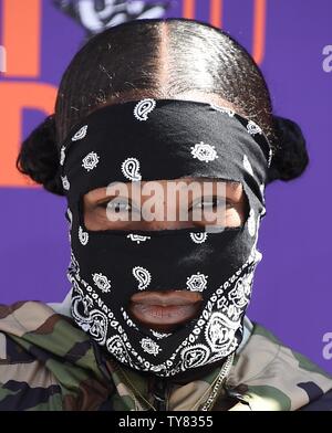 Leikeli rappeur47 assiste à la 18e conférence annuelle de Microsoft à BET Awards Theatre de Los Angeles le 24 juin 2018. La cérémonie célèbre les réalisations dans le domaine du divertissement et rend hommage à la musique, les sports, la télévision et les films publiés entre le 1er avril 2017 et le 31 mars 2018. Photo par Gregg DeGuire/UPI Banque D'Images