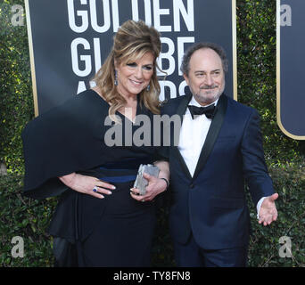 Caroline acteurs Aaron et Kevin Pollak assister à la 76e Golden Globe Awards au Beverly Hilton Hotel à Beverly Hills, Californie le 6 janvier 2019. Photo par Jim Ruymen/UPI Banque D'Images