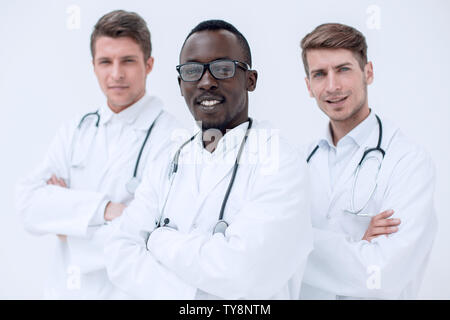 Portrait d'un groupe multinational de médecins Banque D'Images