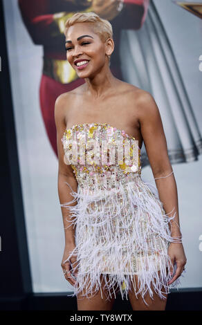 Meagan Good assiste à la première mondiale de "hazm !' en TCL Chinese Theatre de Los Angeles, Californie le 28 mars 2019. Photo de Chris Chew/UPI Banque D'Images