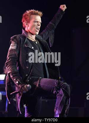 Billy Idol effectue au niveau de l'articulation dans le Hard Rock Casino à Las Vegas le 12 septembre 2008. Les 52 ans de l'anglais punk rocker est tournée pour promouvoir son dernier album 'greatest hits idolâtrer vous-même'. (Photo d'UPI/Daniel Gluskoter) Banque D'Images