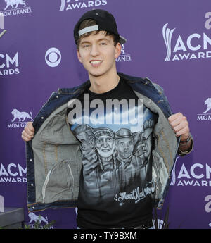 Dakota chanteur Bradley arrive à la 48e académie annuelle des Country Music Awards à l'hôtel MGM de Las Vegas, Nevada le 7 avril 2013. UPI/David Becker Banque D'Images