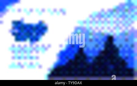 Silhouette of family riding bicycle ensemble dans le bleu. Père, mère, fils, passer du temps dans la nature. Concept de sport lifestyle, les valeurs de la famille, des loisirs à fin de semaine. Vecteur. Place pour le texte. Illustration de Vecteur