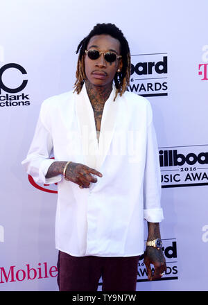 Singer Wiz Khalifa assiste à l'assemblée annuelle tenue au Billboard Music Awards T-Mobile Arena de Las Vegas, Nevada le 22 mai 2016. Photo par Jim Ruymen/UPI Banque D'Images